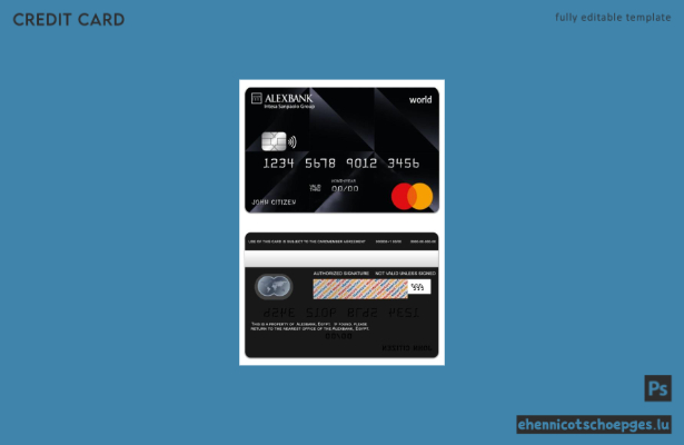 Ägypten Alexbank World Mastercard Beispielvorschau